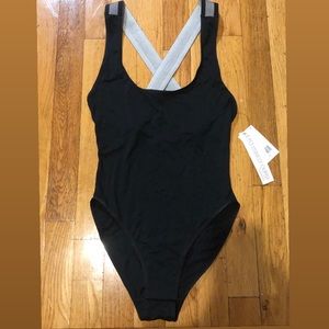 French Connection Modal Cross Back Bodysuit-Small